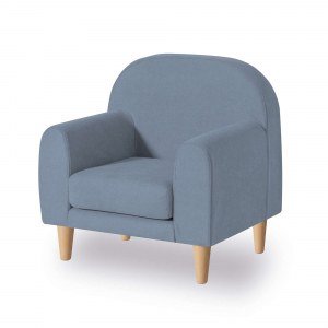 Sillón infantil individual en tela azul · Code SL121T-41