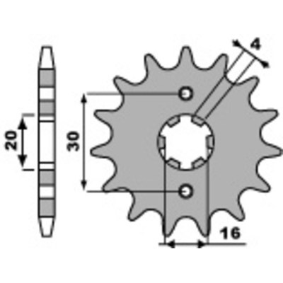 PBR Steel Standard Front Sprocket 717 - 520 717.13.18NC