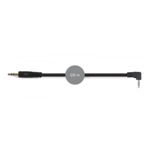 Cable señal de audio Jack 3'5 mm estéreo macho a Jack 3'5 mm estéreo macho 90° Fonestar AA-729A