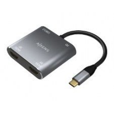 Adaptador Aisens Usb-c A 2xhdmi/h 15cm Gris