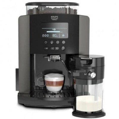 Cafetera Expreso Krups Arabica Latte/ 1450W/ 15 Bares/ Gris plata