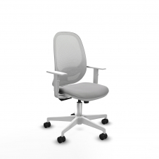 Piqueras y Crespo Cilanco blanca sincro malla blanca bali gris claro brazos blancos base blanca ruedas 65mm nailon