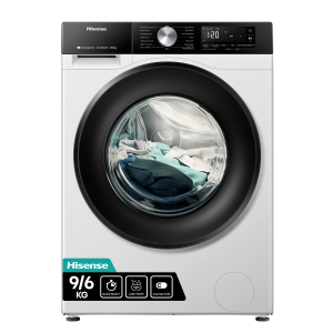 Lavadora - secadora Hisense WD3S9043BW3, 9kg lavado, 6kg secado, 1400rpm, clase A/B, 307 kWh año, 72dB, blanco