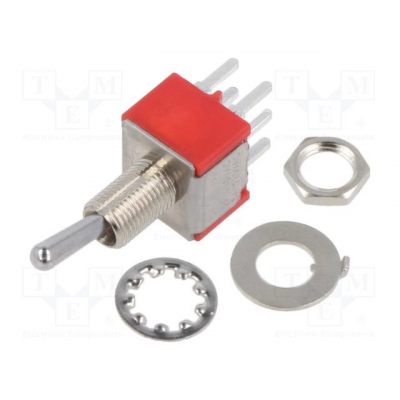 Interruptor palanca ON-ON DPDT 2A 250Vac Cto. Impreso