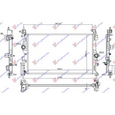 RADIATOR 1.0 TURBO PETROL MANUAL (ENGINE B10XFT 85kw) (620x369x16) (NRF)