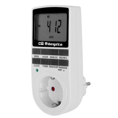 Orbegozo Pg 25 Programador Electronico Semanal - Controla tu Hogar Las 24 Horas del Dia - 10 Memorias Programables - Funcion Ant-Theft System - Ahorro de Energia - Pantalla LCD 2.4