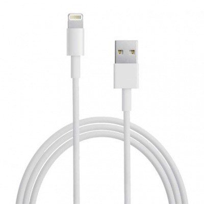 Cable USB Lightning Duracell USB5012W/ USB Macho - Lightning Macho/ 1m/ Blanco