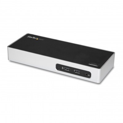 StarTech.com Replicador de Puertos USB 3.0 - Docking Station de Portátil para Dos Pantallas con Vídeo HDMI & DVI/VGA - Ladrón Hub de 6 Puertos USB 3.1 Gen 1 5Gbps, GbE y Audio - Dock Universal Tipo A - Win Mac