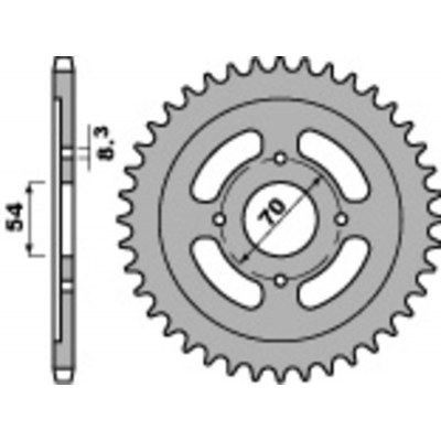 PBR Steel Standard Front Sprocket 263 - 428 263.12.18NC