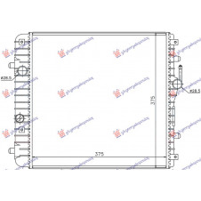 RADIATOR 1.0-1.2 (375x380) (HUNGARY) (CLOSE) (NRF)