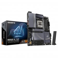 GIGABYTE B850 AI TOP Placa Base - Procesadores AMD Ryzen Serie 9000, 16+2+2 fases VRM digitales, hasta 8600MHz DDR5 (OC), 2xPCIe 5.0 + 1xPCIe 4.0 M.2,