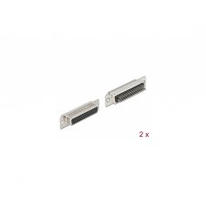 DeLOCK 66718 conector D-Sub HD 44 pin Negro, Plata