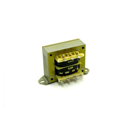 Transformador Alimentación Abierto 18Vac+18Vac 0,5 Amp Entrada 230Vac
