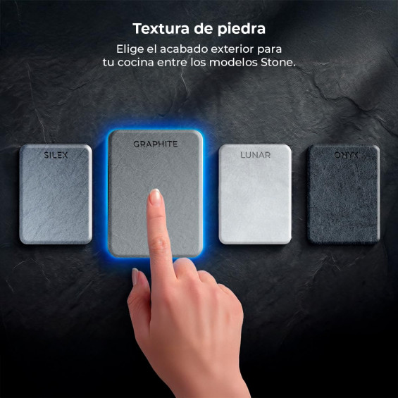Frigorífico combi Cecotec 405 WL Elite Graphite Stone D, 200 x 59.5 x 66 cm, Total No Frost, clase D, 37 dB, 405 litros, Fresh Flex, gris - imagen 4