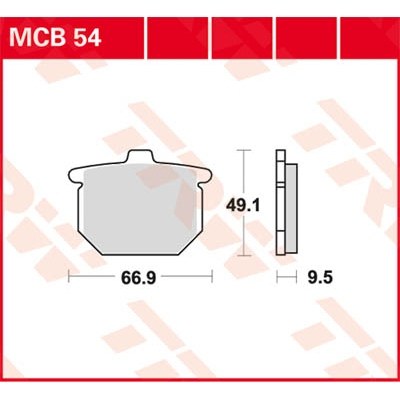 Pastillas de freno metal sinterizado SV TRW MCB54