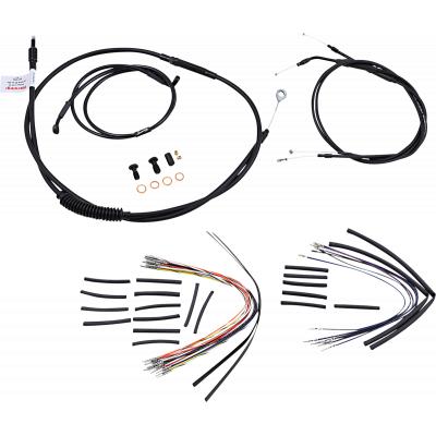 Kit completo líneas/cables en vinilo negro para manillar Ape Hanger BURLY BRAND B30-1033