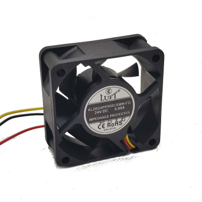VENTILADOR 24Vdc 60x60x25mm 2,16W 3 Cables Friccion Luft
