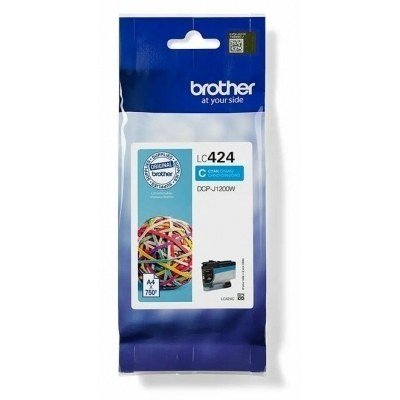 LC424C CYAN INK CARTRIDGE SINGLE PACK. PRINTS ABO