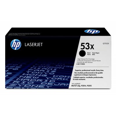 Cartucho de tóner original LaserJet 53X de alta capacidad negro