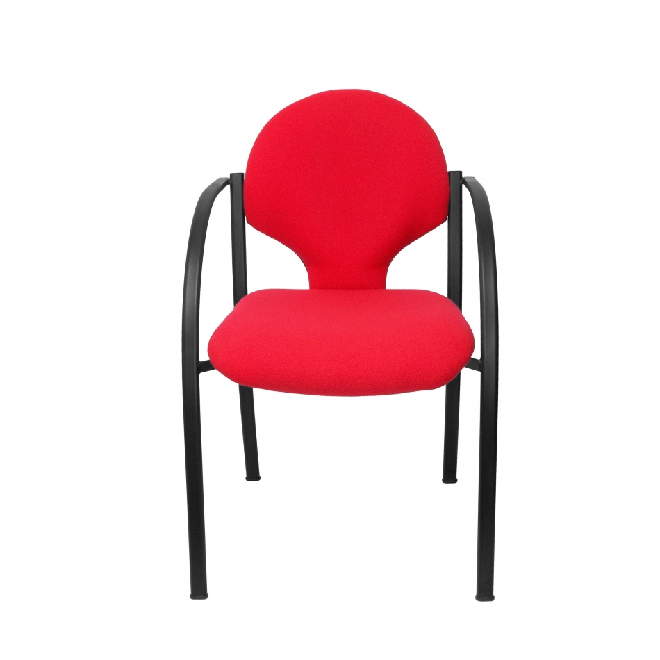 Pack 2 sillas Hellin chasis negro bali rojo