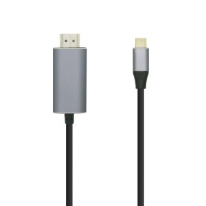 AISENS - CABLE CONVERSOR USB-C A HDMI 4K@60HZ, USB-C/M-HDMI/M, NEGRO,
