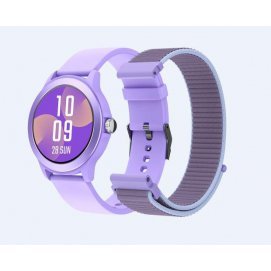 Reloj Smartwatch SPC SMARTEE DUO VIVO 9651T, 1.27", autonomía 8 días, 2 correas, 100 modos, IP68, morado