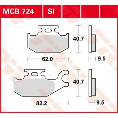 Pastillas de freno sinterizadas offroad serie SI TRW MCB724SI