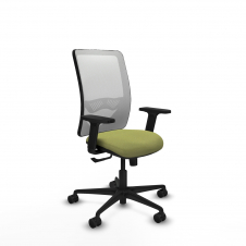 Piqueras y Crespo Zulema sincro malla blanca bali verde oliva brazos 2D base nailon ruedas 65mm nailon