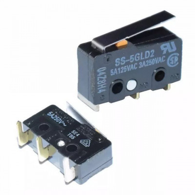 Microrruptor Palanca 14,5mm Terminales acodados