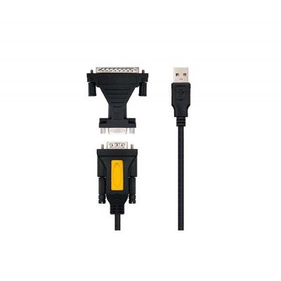 Adaptador Nanocable 10.03.0002/ USB Macho - DB9 Macho/ DB25 Macho