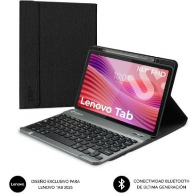 Funda con Teclado Subblim Shock Case Lenovo Tab 10.1 2025/ Negra