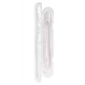 Cuchara de silicona con estuche 1und Rosa