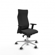 Piqueras y Crespo Albacete direcci?n sincro similpiel gris oscuro brazos 2D base aluminio ruedas 65 engomadas