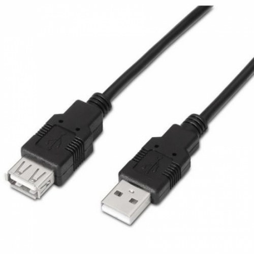 Aisens Cable Usb 2.0, Tipo A/M-A/H, Negro, 1.8M