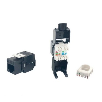 KIT 8 UDS CONECTOR HEMBRA RJ45 UTP CAT6 PANEL KEYSTONE TOOL FREE