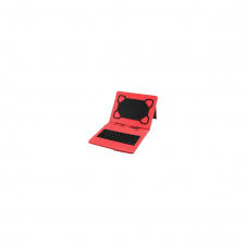 FUNDA TABLET SUBBLIM CON TECLADO KEYTAB PRO PARA TABLET DE 10.1P MICROUSB CON ADAPTADOR TIPO-C CIERRE SOLAPA MAGNETICA ROJO SUB-KT1-USB002