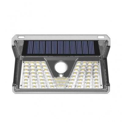 Elbat Aplique Led Solar - 260LM - Luz Fria 6500K - Sensor de Movimiento - Bateria 1200mAh