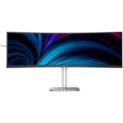 Monitor Profesional Ultrapanorámico Curvo Philips 49B2U5900C 49/ Dual QHD/ Multimedia/ Regulable en altura/ Negro y Plata