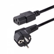 StarTech.com Cable de 1m (3 pies) de Alimentación para Ordenador, 18AWG, UE Schuko a C13, 250V 10A, Cable de Corriente, Cable de Fuente de Alimentaci