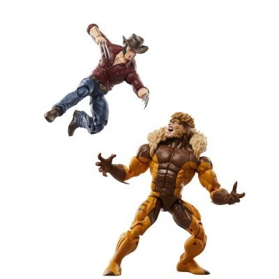 Set figuras hasbro marvel legends series lobezno logan vs. dientes de sable