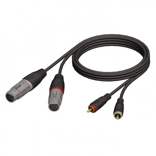 Cable XLR 2 Hembra a 2 RCA Macho 1,5m