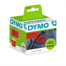 DYMO 2133399 etiqueta autoadhesiva Rectángulo redondeado Desmontable Rojo 220 pieza(s)