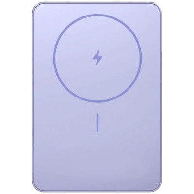 Powerbank 5000mAh Xiaomi Super Slim Magnetic Power Bank 5000/ Wireless/ Púrpura/ Incluye Cable USB Tipo-C