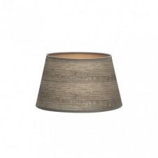 Pantalla Salma E27 Madera Gris 30dx22dx17h Conica Abierta