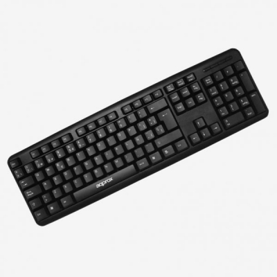 APPMX220 teclado Oficina USB QWERTY Español Negro