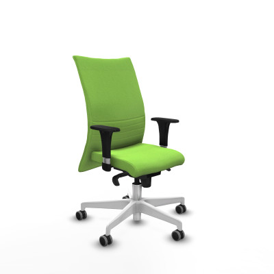 Albacete confidente XL sincro bali pistacho brazos 1D cromados base blanca ruedas 65mm engomadas