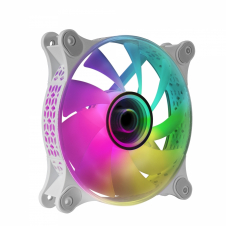 Mars Gaming MF-3D Blanco Ventilador ARGB 360º 12cm Espejo Infinito 3D Sistema Anti-vibraciones Ultra-silencioso Compatibilidad Total