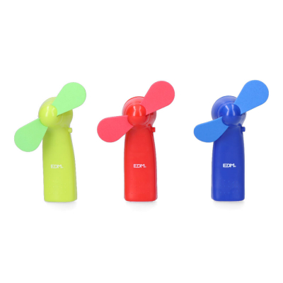 Ventilador a pilas funny colors 2 x aa (no incluidas) edm colores surtidos