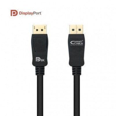 Cable Displayport Nanocable 10.15.2501/ Displayport Macho - Displayport Macho/ 1m/ Negro