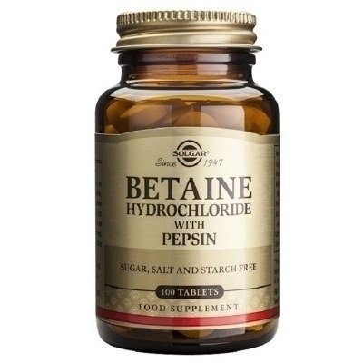 Solgar Betaina Hidroclorida 100 Comprimidos
